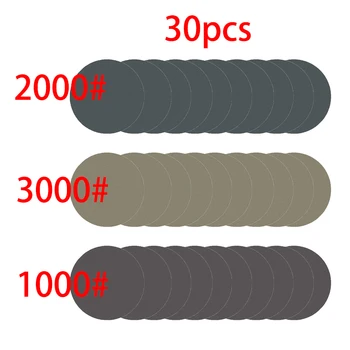 

30Pcs 75mm 3 Round Sanding Sheet Mix Grit Sander Disc Pad Polisher Sandpaper UK