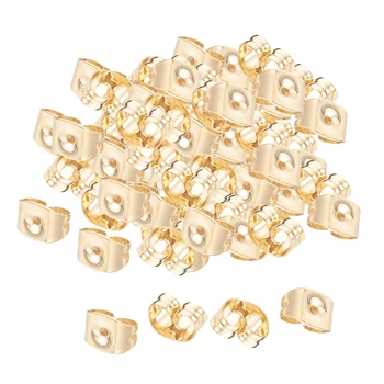 

100set Golden Ear Plug Lady Earring Decor Women Party Wedding Jewelry