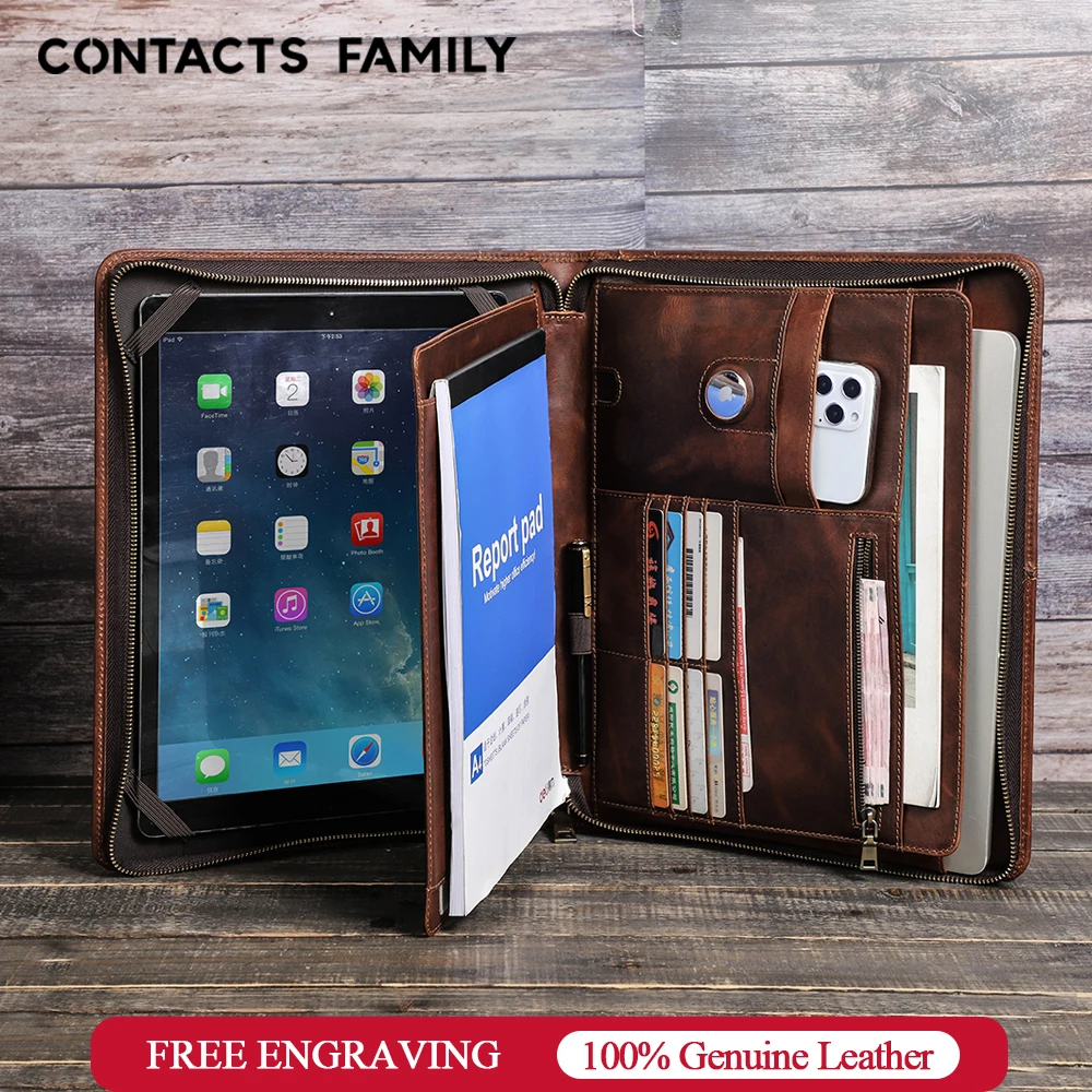 Carteira de Couro para Ipad Bolsa para Laptop Capa para Macbook Air Arquivo a4 Macbook Air Pro 13 9th 8th 7th Generation 12.9 11