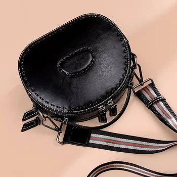 

New Style Leather Messenger Bag Women's Vintage Versatile Portable Shoulder Bag a Generation of Fat Handmade DIY Bag Fashion