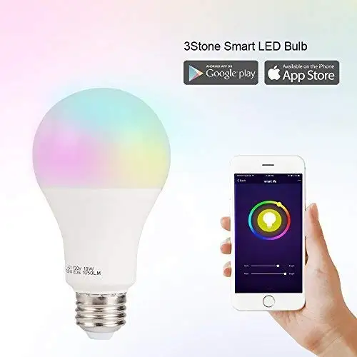 SmartA21RGBWWarmWhiteColorLEDBulbsWiFiAPPControlledLEDLight