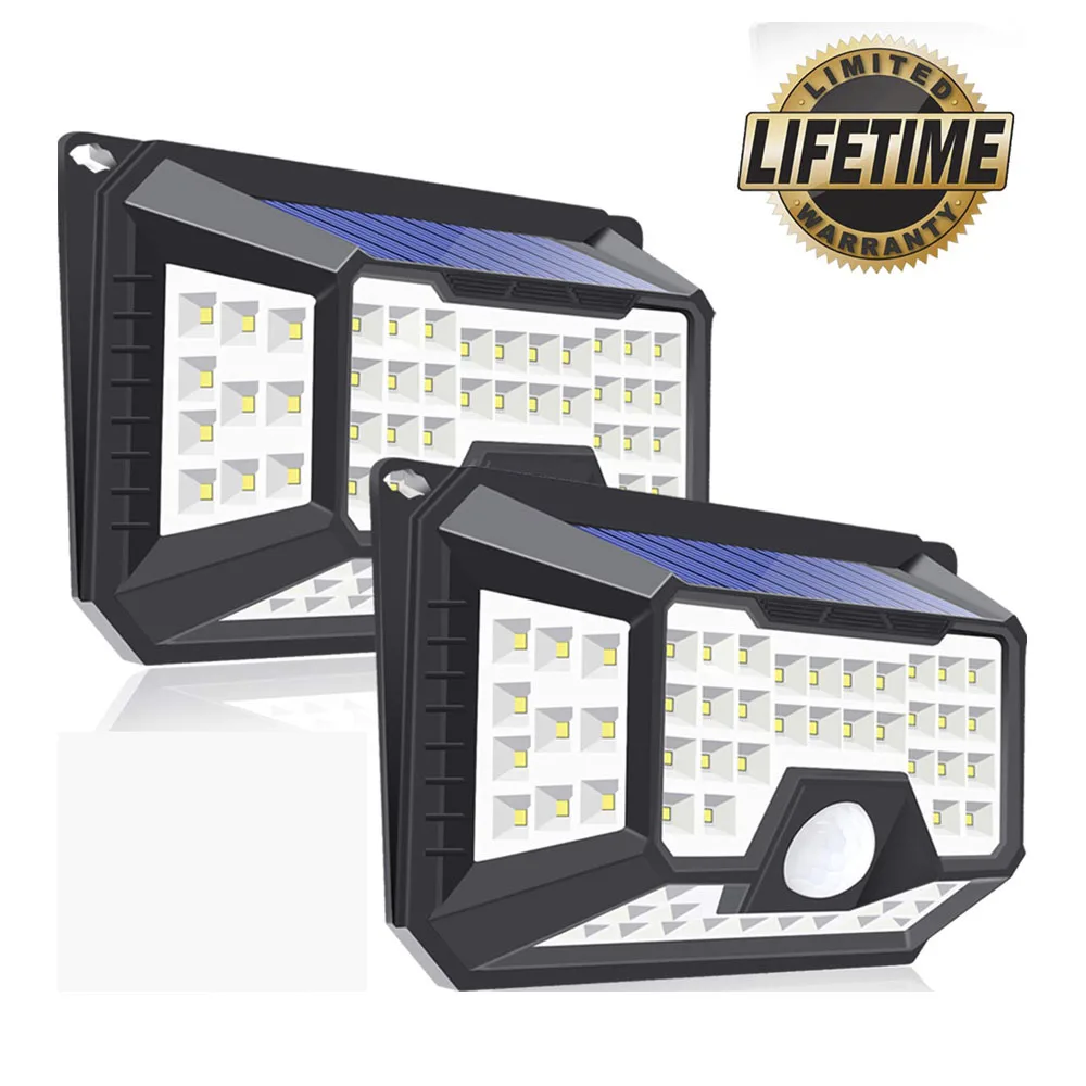 

Solar Motion Sensor Light Outdoor Waterproof New Upgrade 66 Led Solar Lamp 4 Side Lighting With 3 Modes Sucurity Solar Light