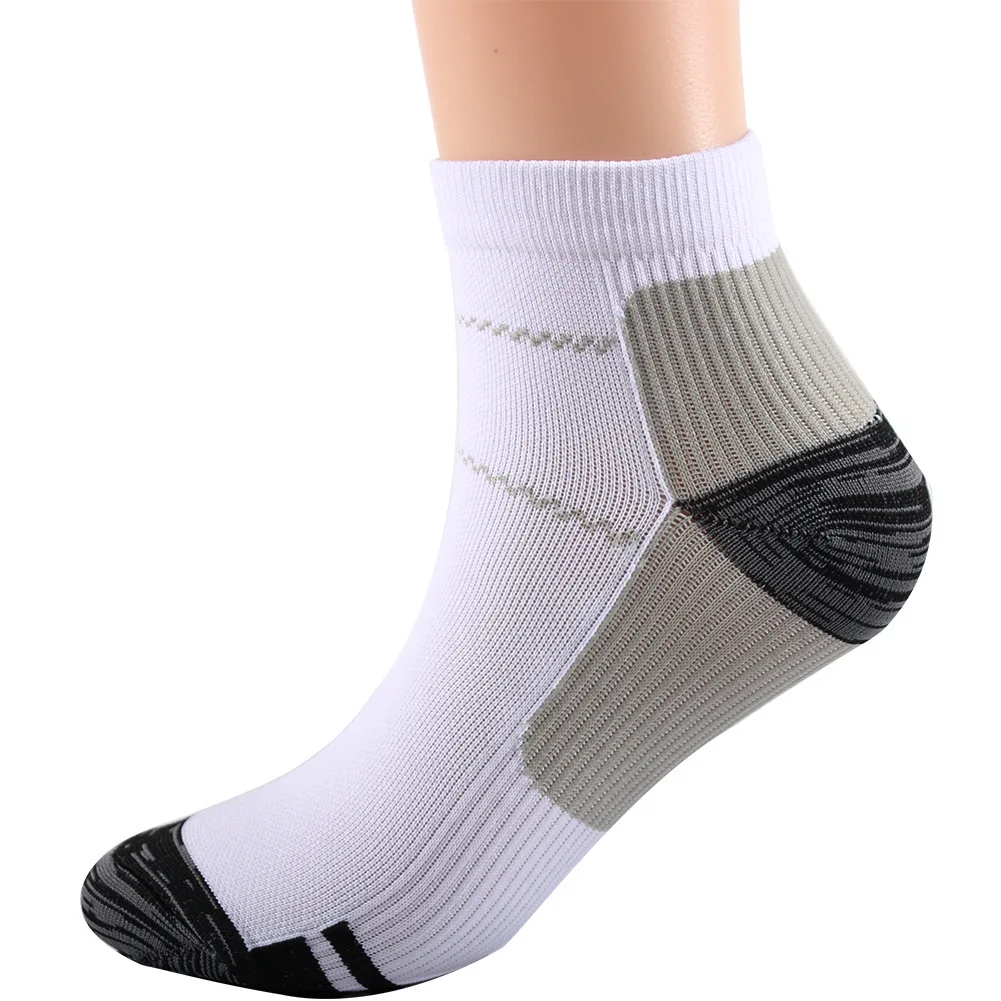 Fecocozy короткие носки для спорта на открытом воздухе, Компрессионные носки для велоспорта, мужские и женские носки-лодочки для бега, походные короткие носки - Цвет: Серый