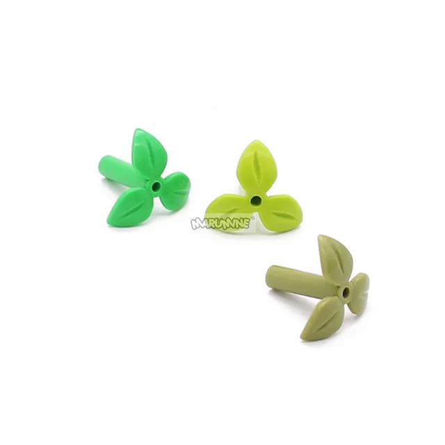 MARUMINE 37695 Plant Stem With 3 LeavesMOC Bricks Tree Accessories 200PCS Home Garden Buildings Blocks Parts For Hobby Modeling 6