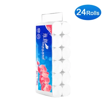 

24 Rolls Coreless Roll Paper Towels Washroom Tissue Paper Towel Toilet Paper Soft & Strong Easy Tear-off for Home Commercial Use