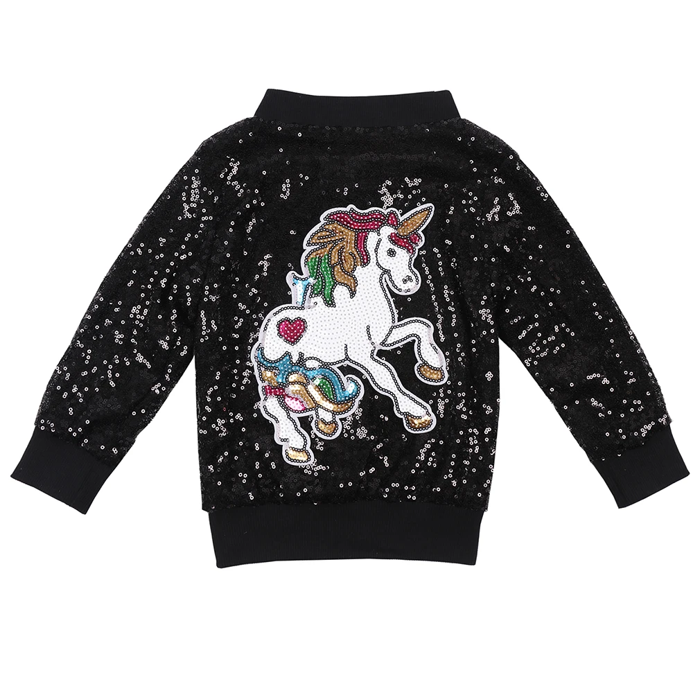 girls unicorn bomber jacket