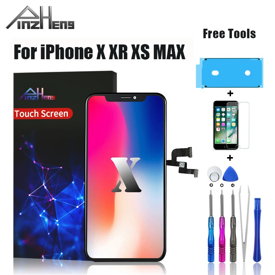 ЖК экран PINZHENG для iPhone X XR Xs Max дисплей Oled TFT качественный дигитайзер в сборе