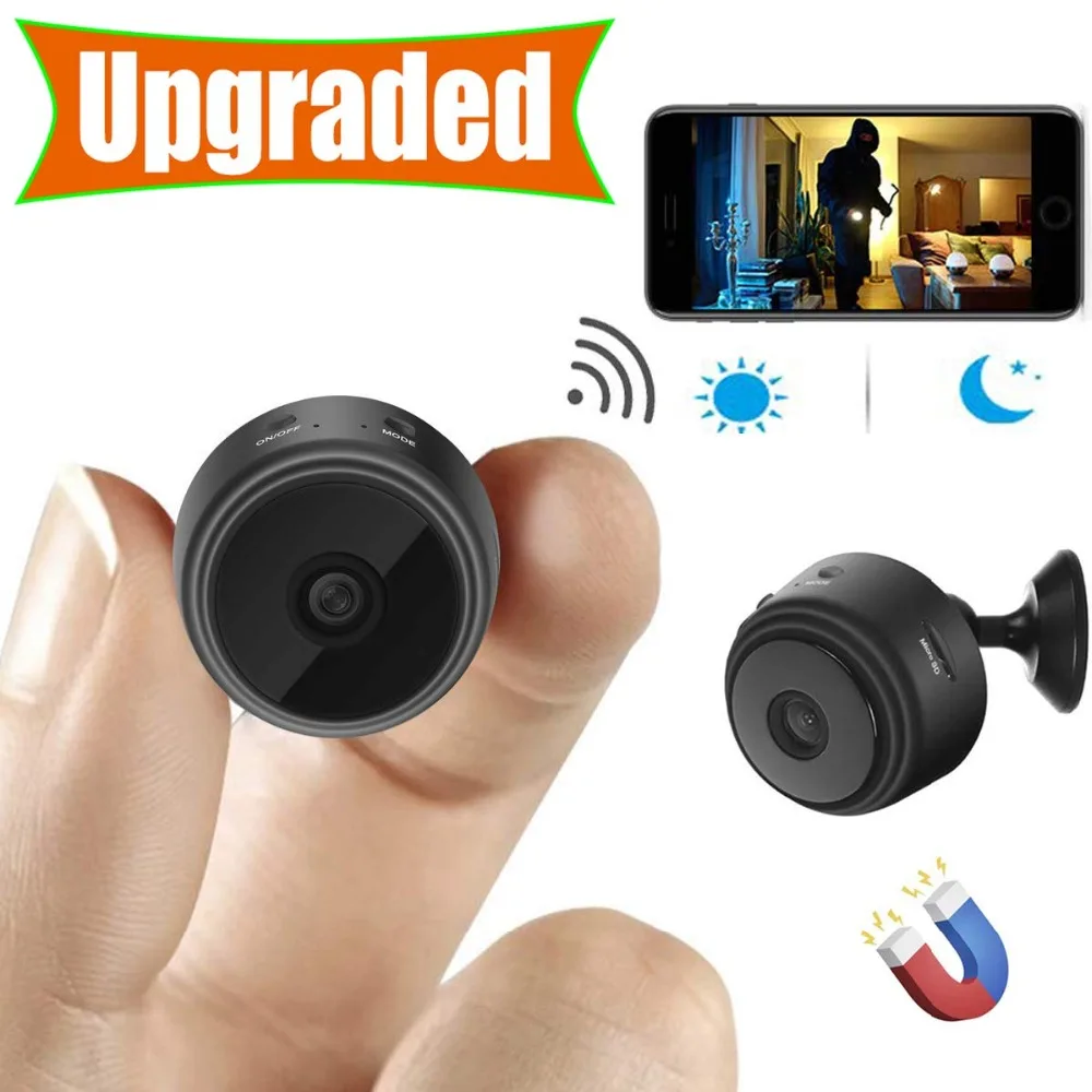 

Mini Camera Home Security Camera WiFi, Night Vision 1080P Wireless Surveillance Camera, Remote Monitor Phone App micro small cam