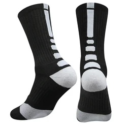 Men Socks Basketball Socks Sport Socks Mid-Calf Elite Socks Men Professional Thicken Soft Breathable Absorbs Sweat