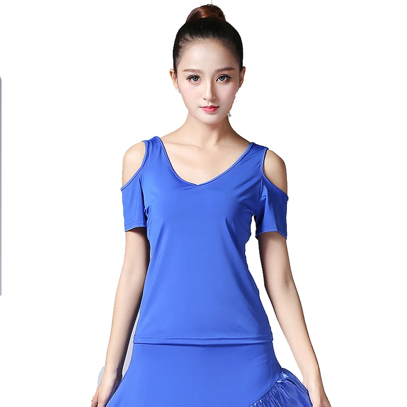 2020 блузки для бальных танцев топы конкурсов фламенко Современный Стандартный