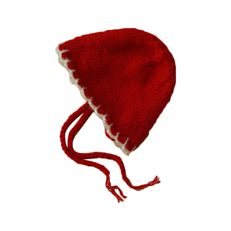 Реквизит для фотосъемки новорожденных, Рождественская Детская шляпа, комплект шали, вязаная крючком Одежда для новорожденных, D08C - Цвет: 1