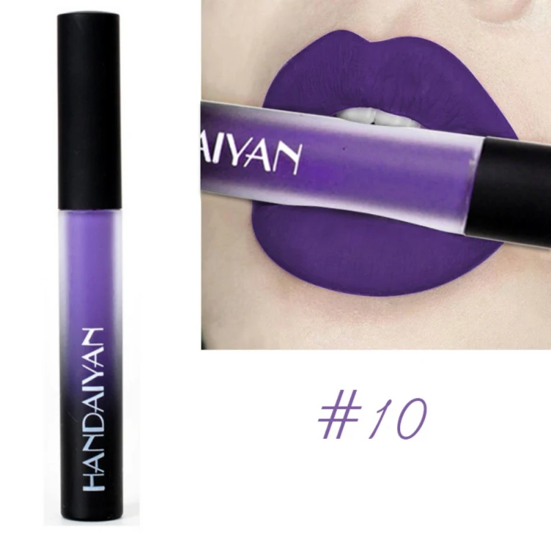 10 Long Lasting Sexy Lipstick Moisturizer Velvet Pigment Lip Glaze Makeup Matte Liquid Lip Gloss - Цвет: 10