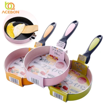 

Japanese 16CM Nonstick Pan Non-stick Cookware Frying Pan Saucepan Small Fried Eggs Pot General Use for Gas and Induction Cooker