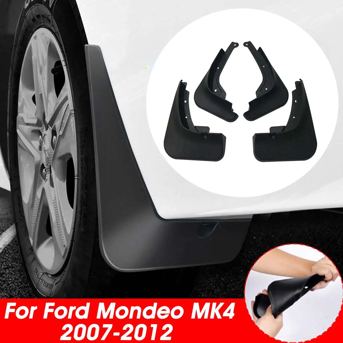 

Autoleader 4Pcs Universal Auto Car Splash Mud Guards Front Rear Flaps Mudflaps Mudguards Fender Flares For Ford MK4 2007-2012