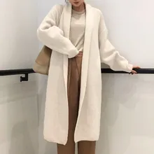 Женский свободный однотонный плащ оверсайз, корейское зимнее пальто, шерстяное пальто, женский длинный кардиган, куртки, ветровка, пальто