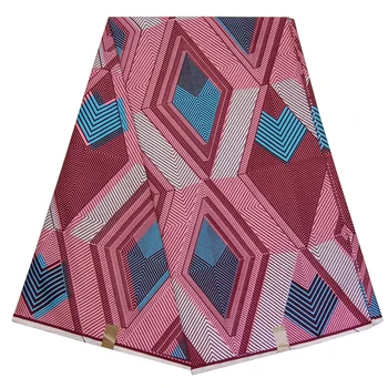 

2019 New Arrival African Fabric Diamond pattern Print Real Dutch Wax Fabric
