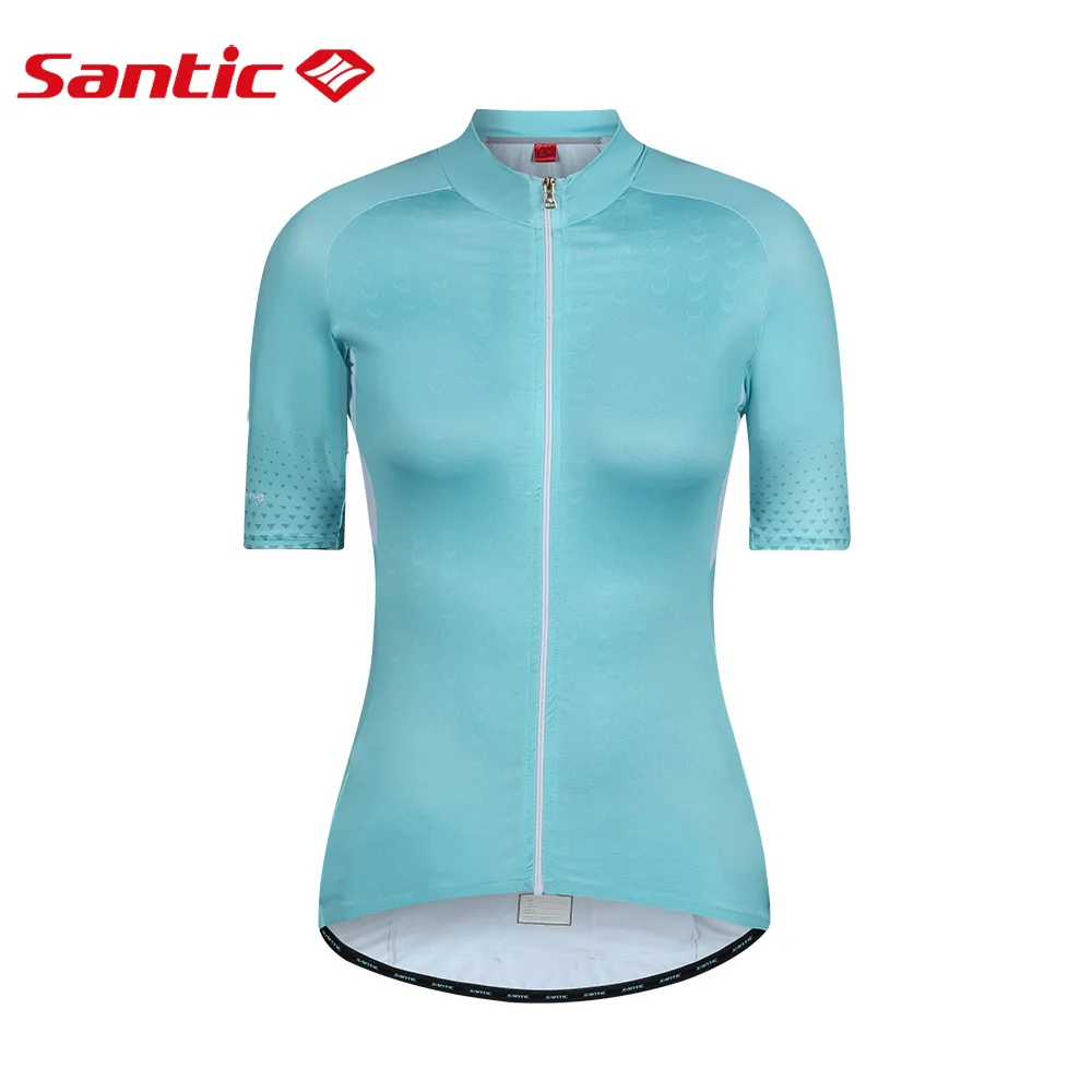 Santic женские майки для велоспорта короткие Pro Fit дорожные MTB велосипедные с