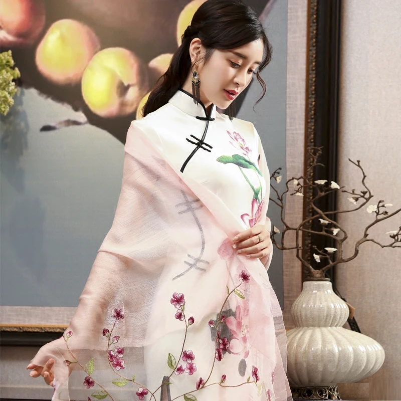 Элегантное традиционное Qipao классическое женское сценическое шоу Cheongsam высокий разрез пикантное вечернее платье Qipao