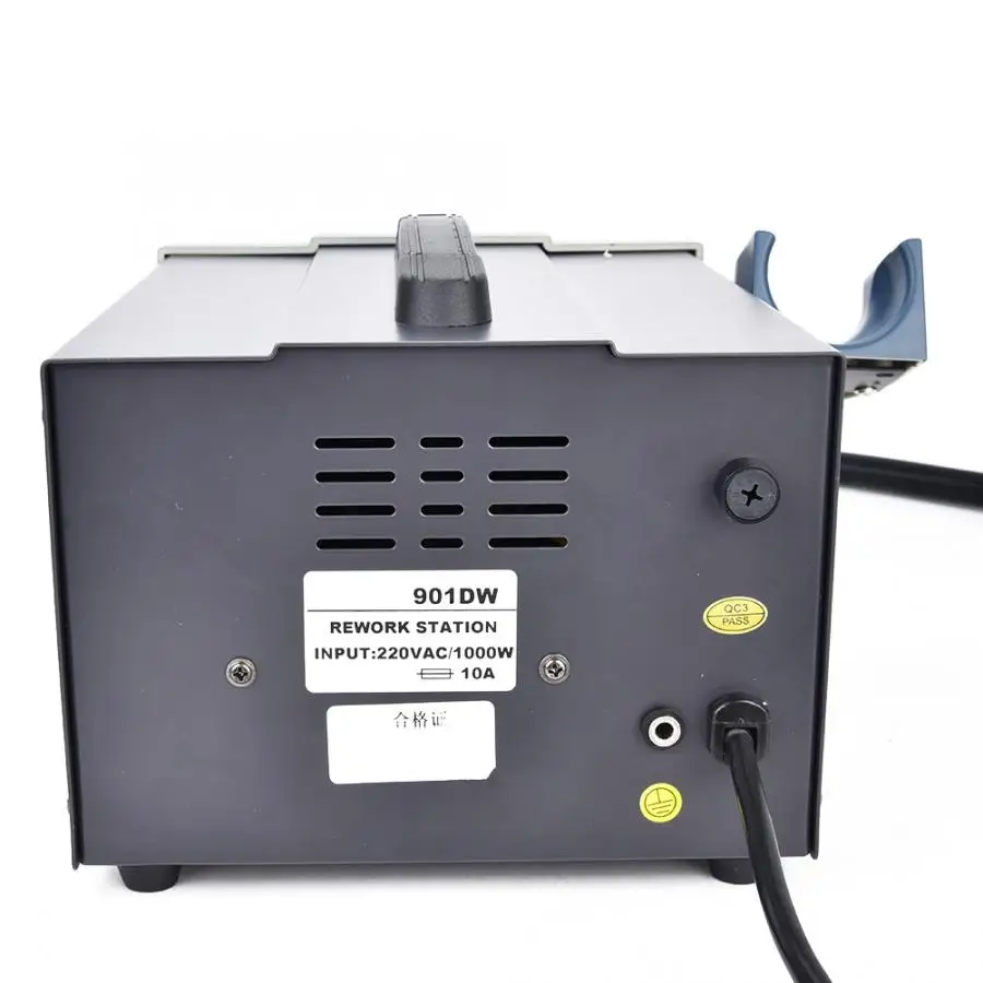 АС 220V Термовоздушная паяльная станция с бесщеточным двигателем паяльной станции горячего воздуха ЖК-дисплей паяльная станция 100-450 градусов с 4/6/9 мм сопло