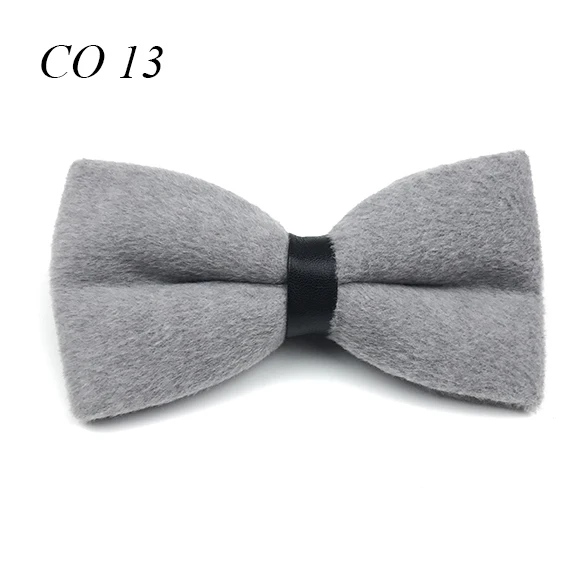 CO 13 Grey Классический Хаундстут высокого качества зимняя шерсть-как однотонный галстук-бабочка для мужчин вечерние свадебные Мужские Галстук-бабочка - Цвет: CO 13 Grey