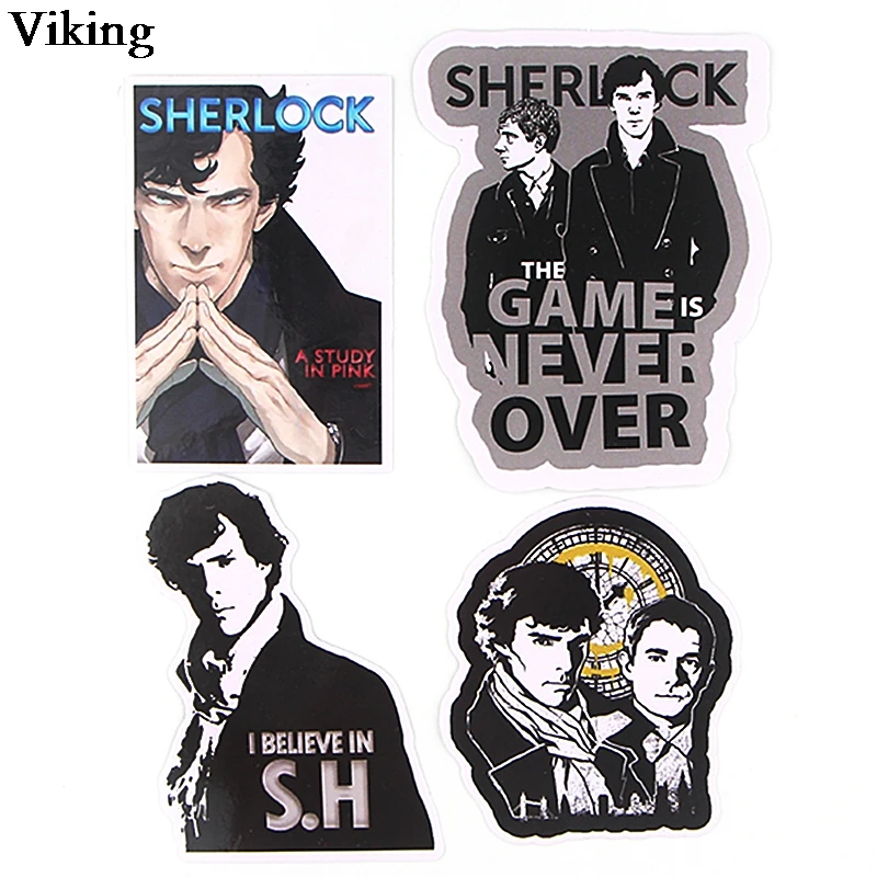 10 компл./лот, Sherlock отличного качества классные Стикеры 32 шт./компл. Водонепроницаемый скейтборд Стикеры s ПВХ Стикеры s для чемодана Чемодан подарки G0201