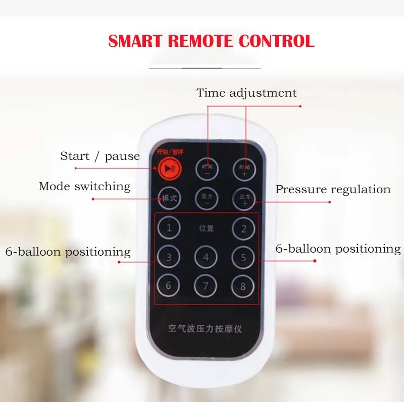 Pressotherapy Air Compression Leg Foot Massager Vibration Infrared Therapy Arm Waist Pneumatic Air wave pressure machine