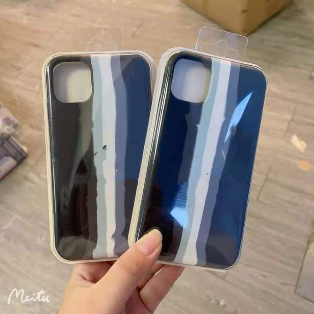 Color Case for Apple IPhone 13 11 Pro Max 8Plus 12 Mini XS XR Gradient Silicone Shock-proof Drop-proof Protective Cover