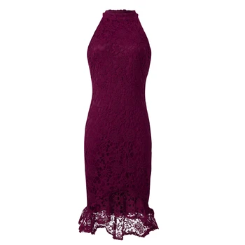 

Women Vintage Floral Lace Dress Red Elegant Female Pin Up Formal Cocktail Wedding Party Bodycon Mermaid Pencil Wiggle Midi Dress