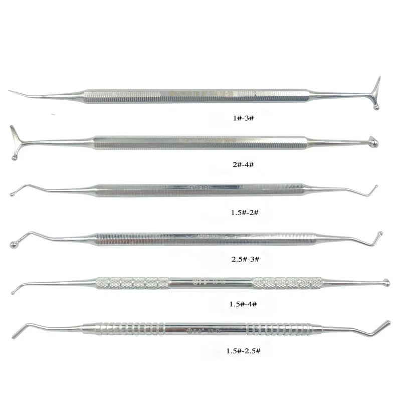 Kaplanmamış paslanmaz çelik diş Burnisher diş kompozit dolum aracı çift