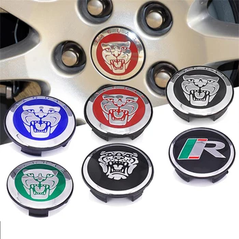 

4Pcs/set Car Wheel Center Hub Caps Cover For Jaguar XF XJ-S XJ-6 X-Type XE S-Type F-PACE F-Type XK8 XK XKR XFR Decoration