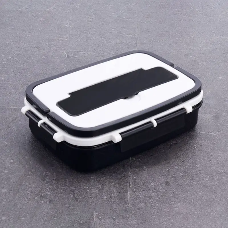 Sealed Leakproof Portable Lunch Box Double Stainless Steel 4 Color Optional Case