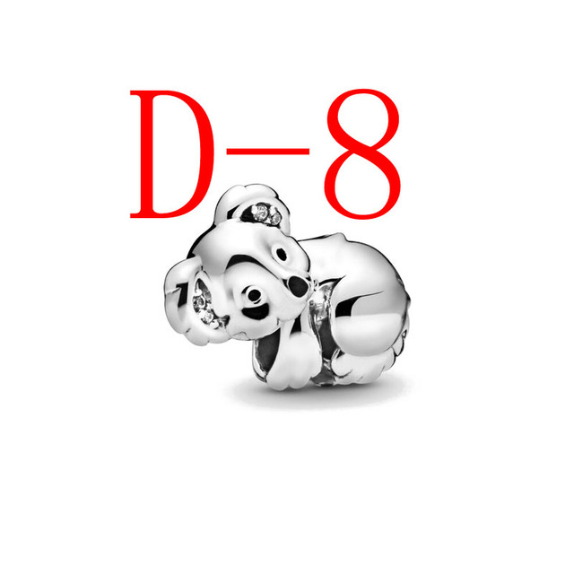 New European Koala Diy Beads Dangle Charm Fit Snake Chain Bracelet Bangle P718