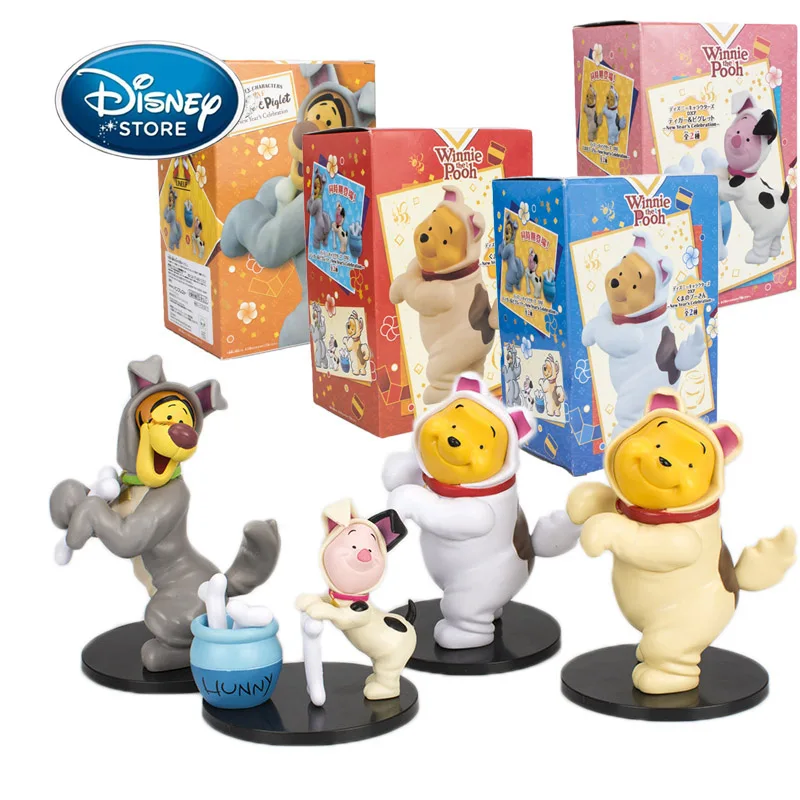 

Disney 9pcs / set Mini Winnie The Pooh Action Figures Toys Cute Tigger Piglet Doll Cake Decoration Model For Girl Birthday Gifts