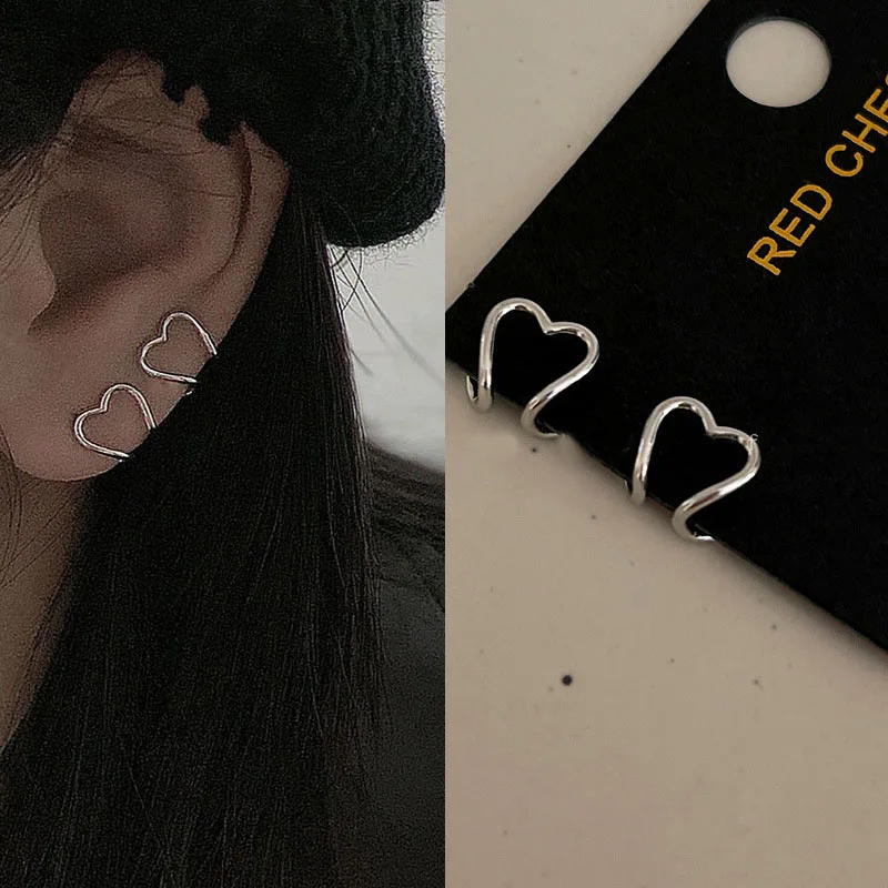 Fashion Gold Cross Clip Earrings For Women Girls Cute Pearl Cubic Zirconia Ear Cartilage Cuff Without Piercing Jewerly Set 