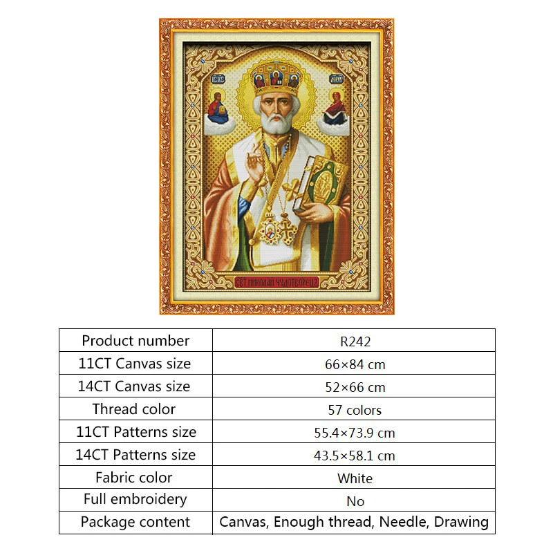 Попа живопись напечатана на холсте 14ct 11ct Счетный тканевый DMC Набор для вышивки DIY ручной работы для рукоделия Наборы домашнего декора ремесла