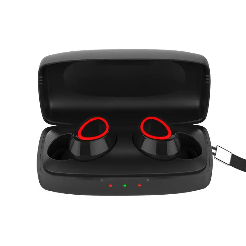 Беспроводные Bluetooth 5,0 tws Air Ear наушники с зарядным устройством ABDO K1 - Цвет: black