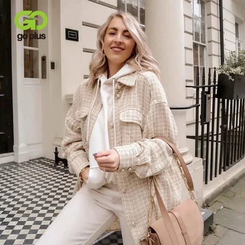 

GOPLUS Women's Oversized Shirt Vintage elegant Turn Down Collar Shirts Womans Chemise Femme Blusas Mujer De Moda 2020