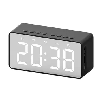 

Mirror Alarm Clock Wireless Music Player Speaker Portable HiFi Shock Bass Home Travel Subwoofer Speaker Sound Box