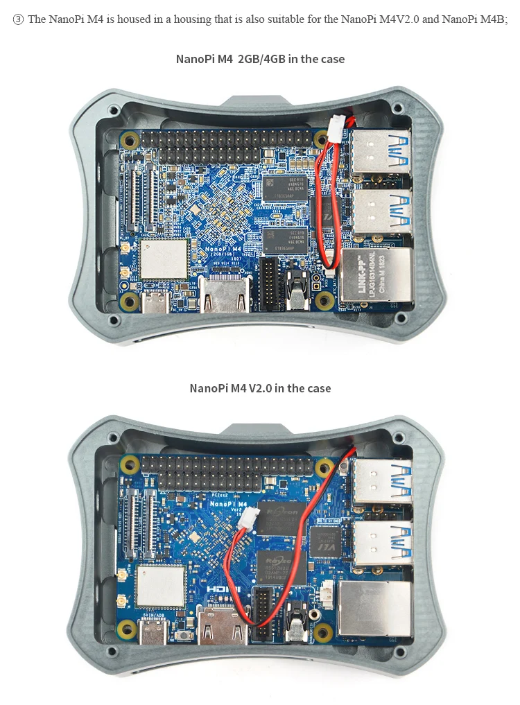 FriendlyElec NanoPi M4 металлический чехол с охлаждающим вентилятором