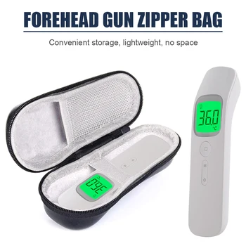 

Forehead Thermometer Storage Bag Portable PU leather Waterproof Shockproof Protective Thermometer Orginazer Case