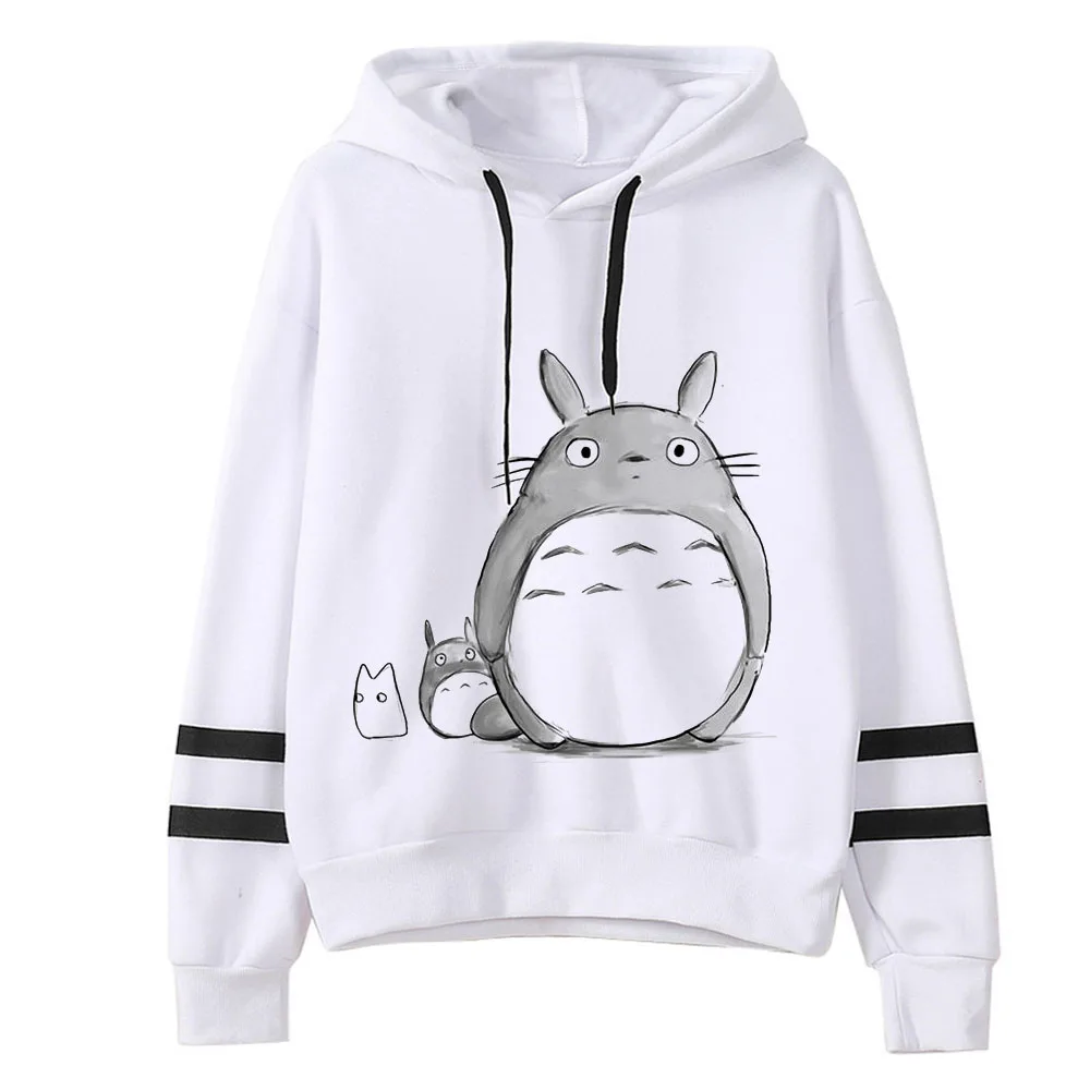 Весна Осень kawaii женские милые толстовки с принтом Тоторо harajuku длинным рукавом