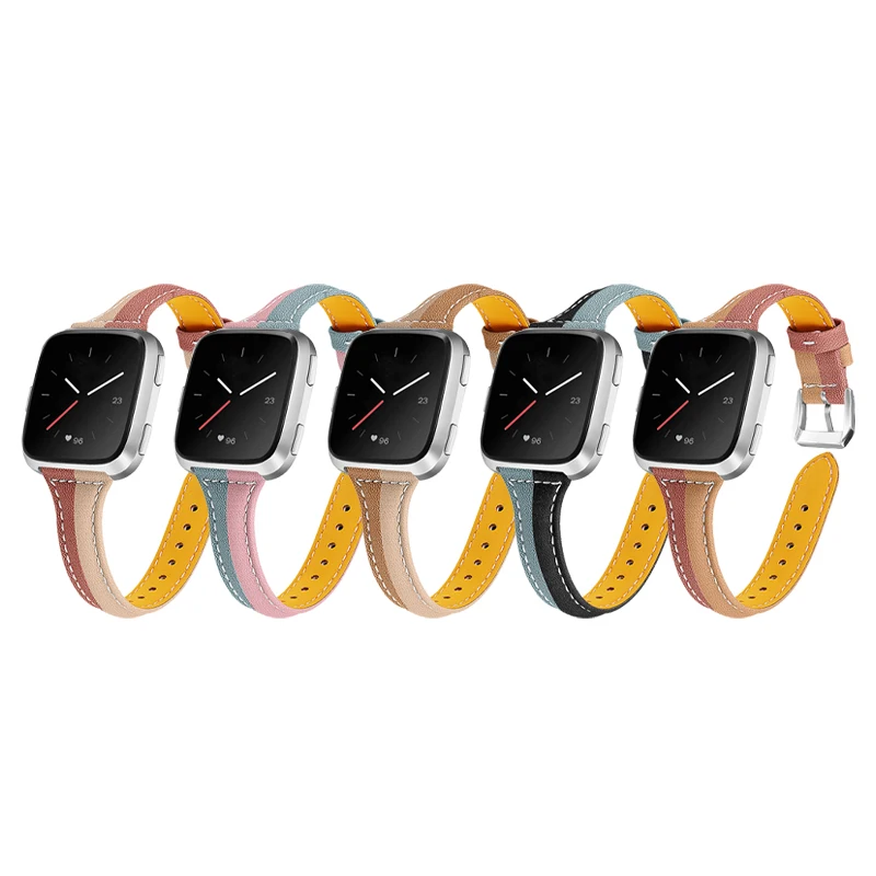 Для Fitbit Versa 2/Lite/Blaze Бизнес Стиль из искусственной кожи холст ремни Регулируемая длина Смарт часы Идеальная замена ремешок