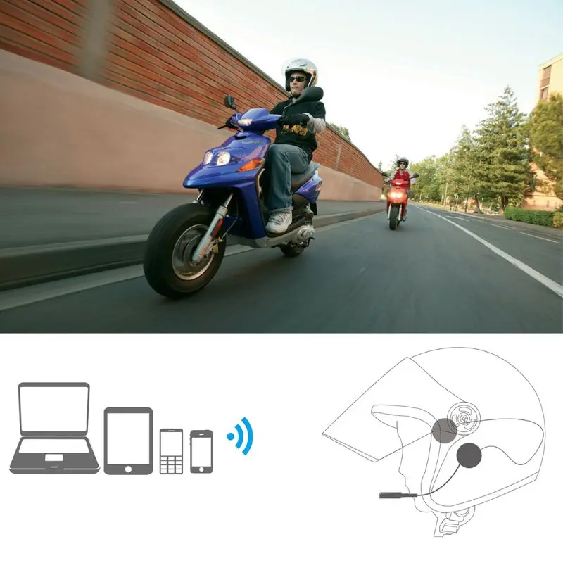 

1Set MH01 Motorcycle Wireless Bluetooth 5.0 Headphone Motor Helmet Call Headset