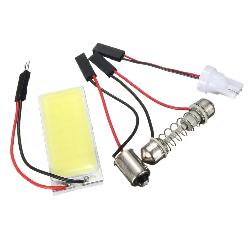 Акция! T10 501 W5W BA9S купольная гирлянда для интерьера 36 светодиодный COB адаптер