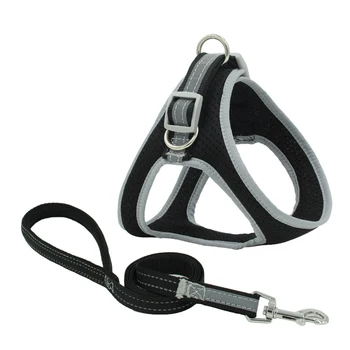 

Nylon Adjustable Pet Dog Harness Set No Pull Reflective Dog Leash Pet Vest Running Leash Strap Belt For Small And Medium Dogs