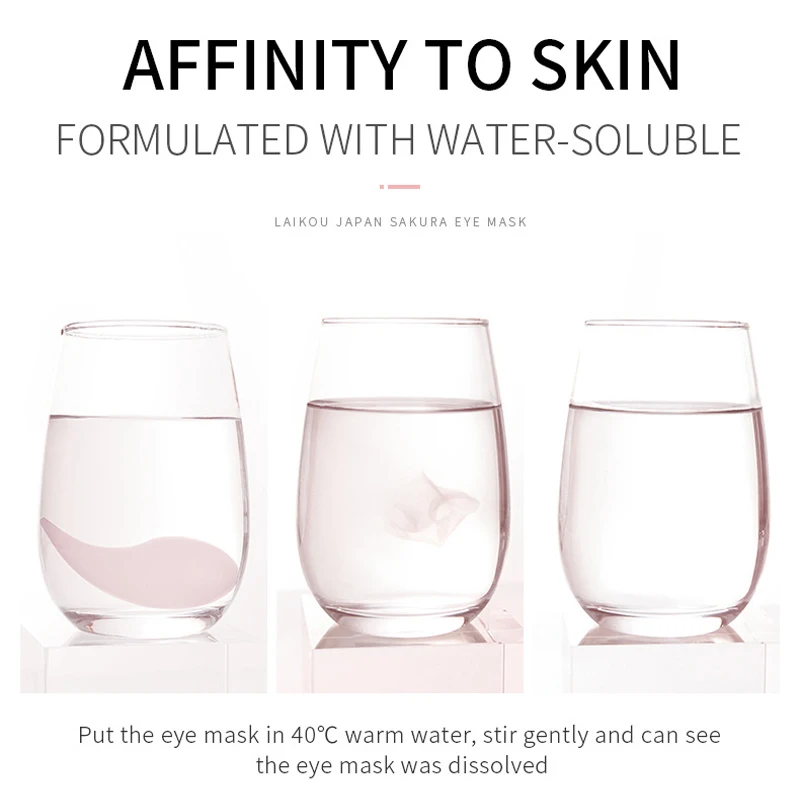 Hydrogel eye patches with hyaluronic acid and red algae moisturizing Eye mask 60 pieces Reduce Eye Bags eye mask patch eye repair product