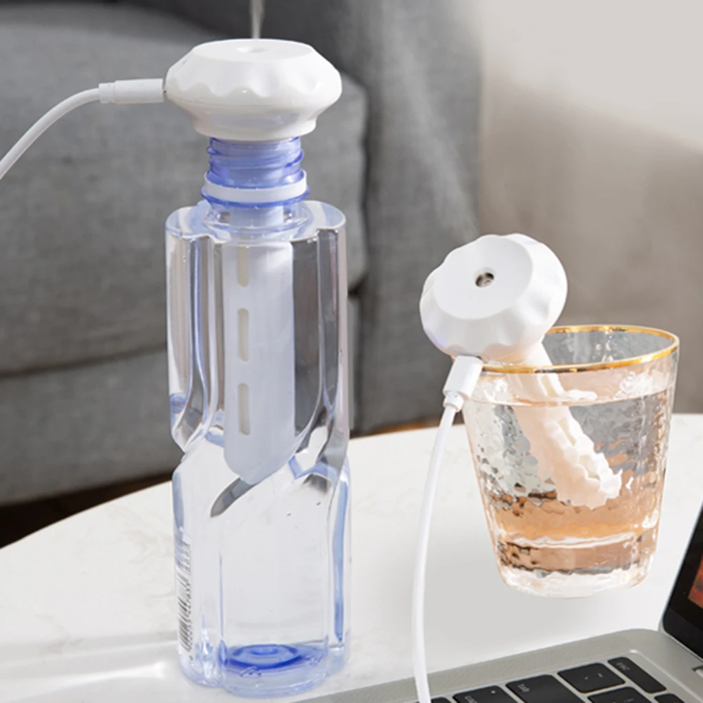 USB Portable Air Humidifier In-bottle Aroma Diffuser Cool Mist Maker Night Light For Car Office Home Humidification Detachable