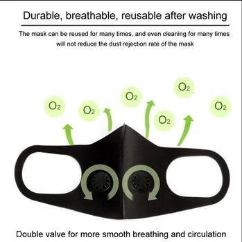 

Pollution Face Nose Mouth Mask Anti Air Dust and Smoke Pollution Respirator Mask with Pad Safety Breathable Washable Masks New