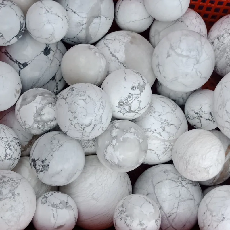 DHXYZB 55-75 мм натуральный камень Howlite Сфера Кристалл кварцевый шар рок минеральные Рэйки, лечение чакры украшение дома ремесло