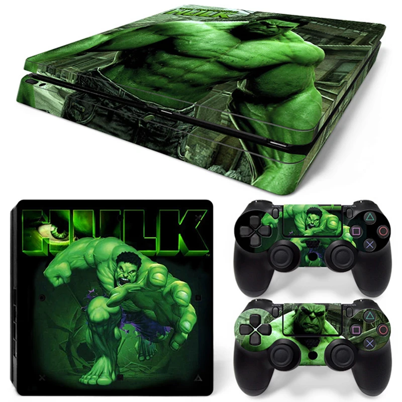 Marvel Spider Man Deadpool Sticker Cover Wrap Protector Skin For Sony PS4 Slim Console & 2PCS Controller Skin Decal For PS4 Slim 